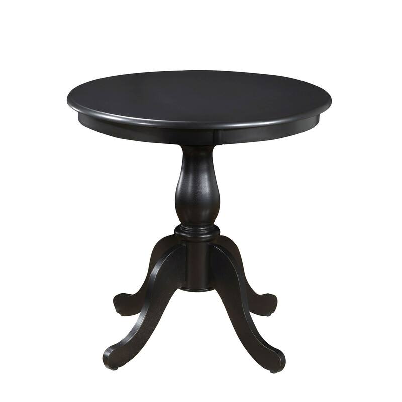 Round Dining Table with Pedestal Feet - 30" - Antique Black