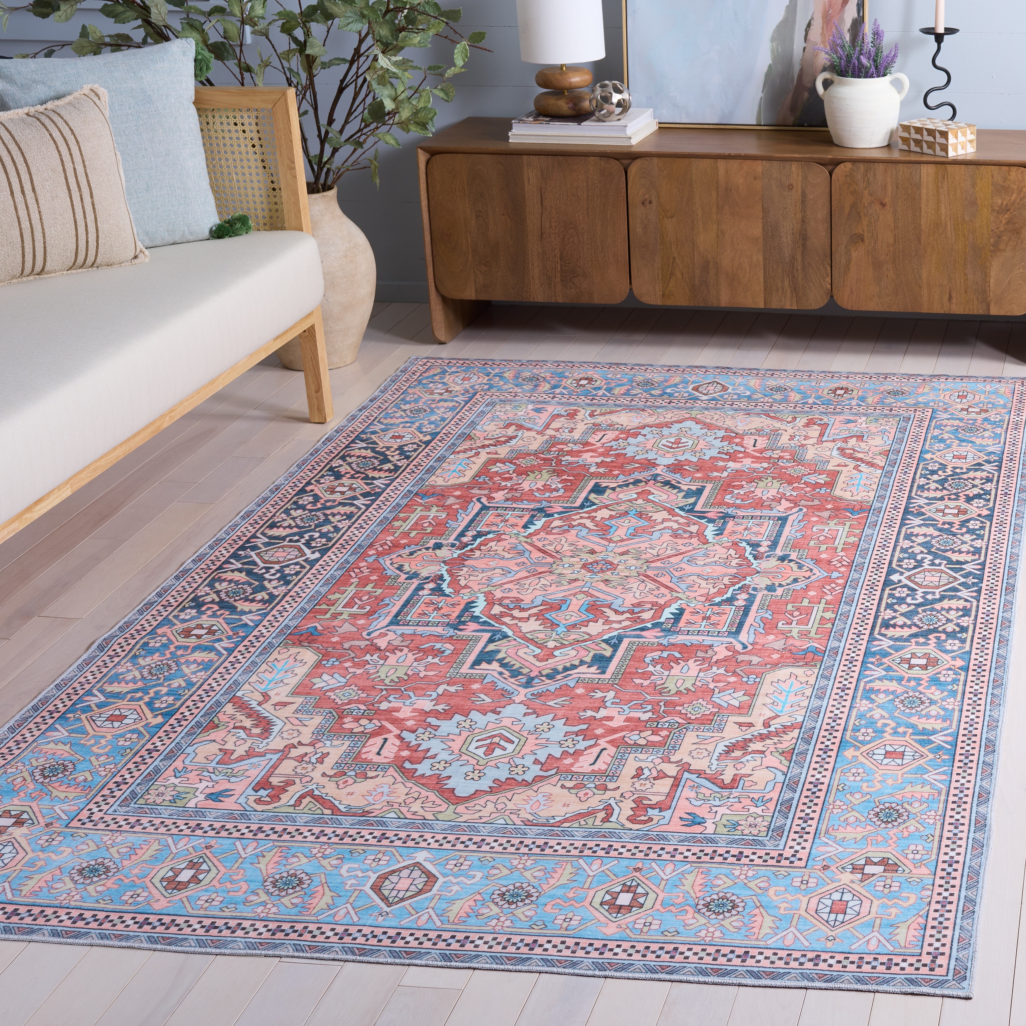 SAFAVIEH Arizona Filoftea Machine Washable & Slip Resistant Rug