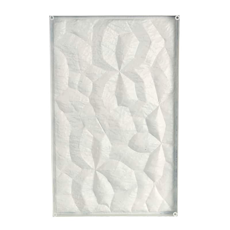 White Metal Dimensional Abstract or Geometric Wall Decor