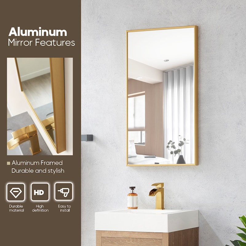 Palencia 18" Single Floating Vanity with White Sink Top and Mirror - 18in.