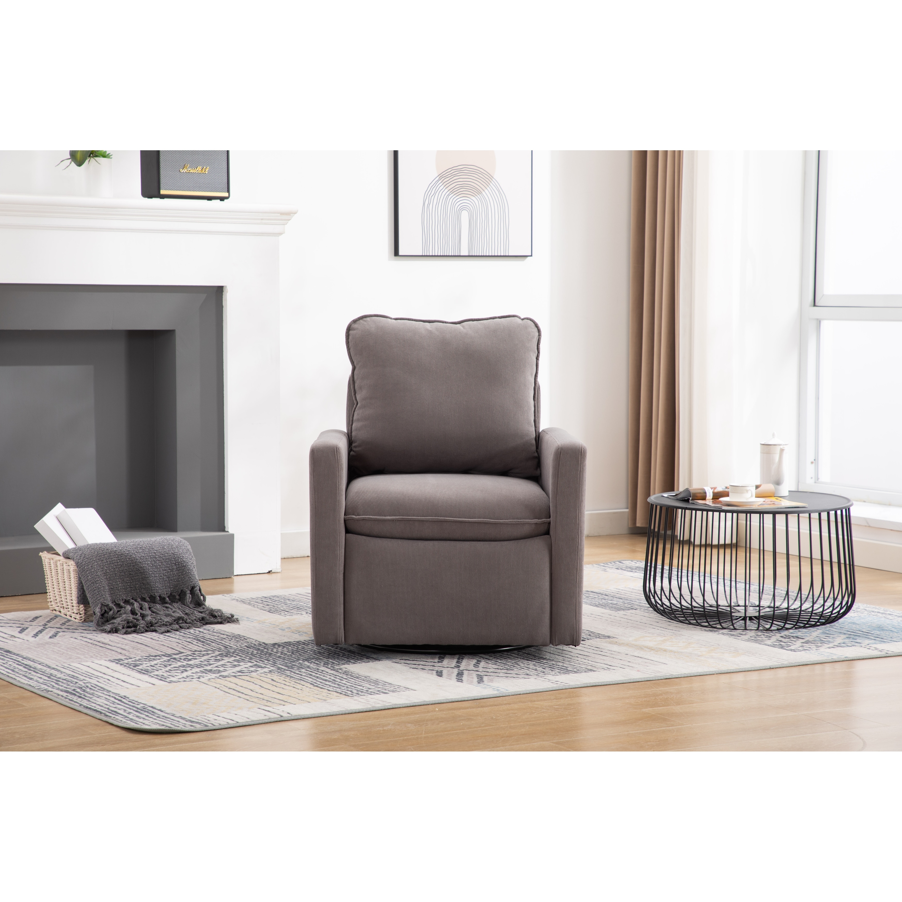 Round barrel chair sale recliner