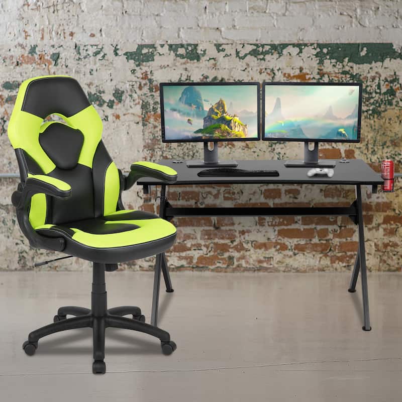 Gaming Desk Bundle - Cup/Headphone Holders, Wire Management