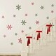 preview thumbnail 3 of 3, Walplus Christmas Red Green Snowflakes Windows Wall Stickers Decor DIY