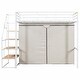 preview thumbnail 15 of 36, Metal Loft Bed with Wardrobe and Storage Shelves