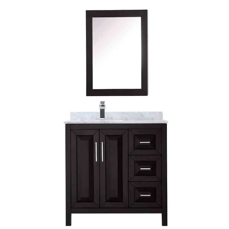 Wyndham Collection Daria 36" Free Standing Single Vanity Set with MDF