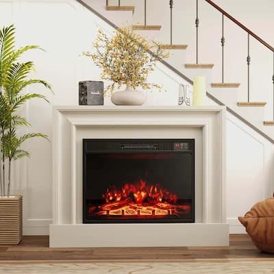 Costway 23" Electric Fireplace Insert with Remote Control Adjustable - See Details