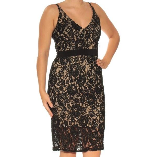 New Ex Debenhams Black Sequin Knee Length Party Dress RRP £89 Size 10-20