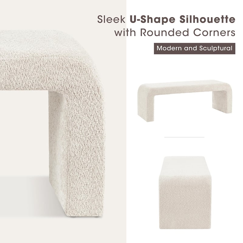 INK+IVY Steve Boucle Waterfall Bench