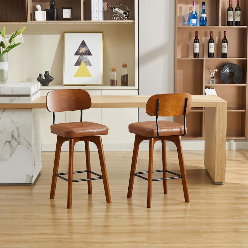 Swivel Bar Stool Set of 2/3/4 with Back Support