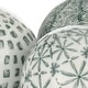 preview thumbnail 6 of 6, Sagebrook Home Set of 3 Ceramic Ball 4" Set of Green and White Decorative Round Table Orbs - 4" x 4" x 4"