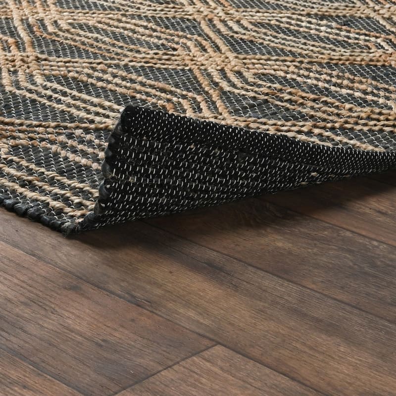 Tustin Jute Blend Area Rug by Kosas Home - 2.6x8 - Charcoal, Natural