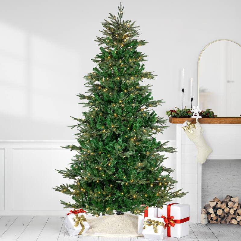 9' Pre-Lit Hudson Fir Artificial Christmas Tree Warm White LED Lights