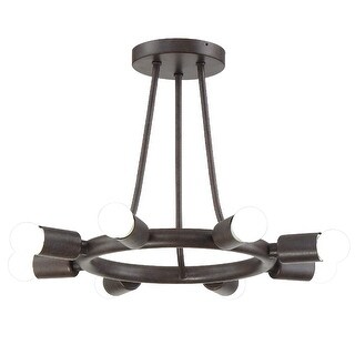 Dakota 8 Light Bronze Ceiling Mount - 15.25'' W x 12'' H