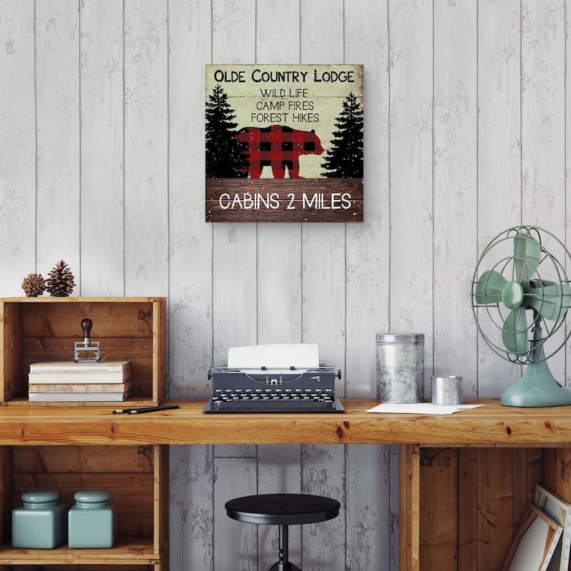 Camp Bear by Deborah Bown Canvas Art Print