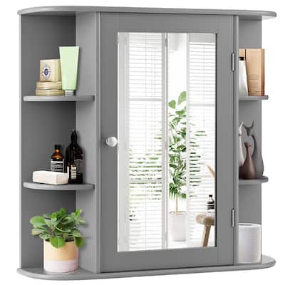 Multipurpose Wall Surface Bathroom Storage Cabinet Mirror - See Details