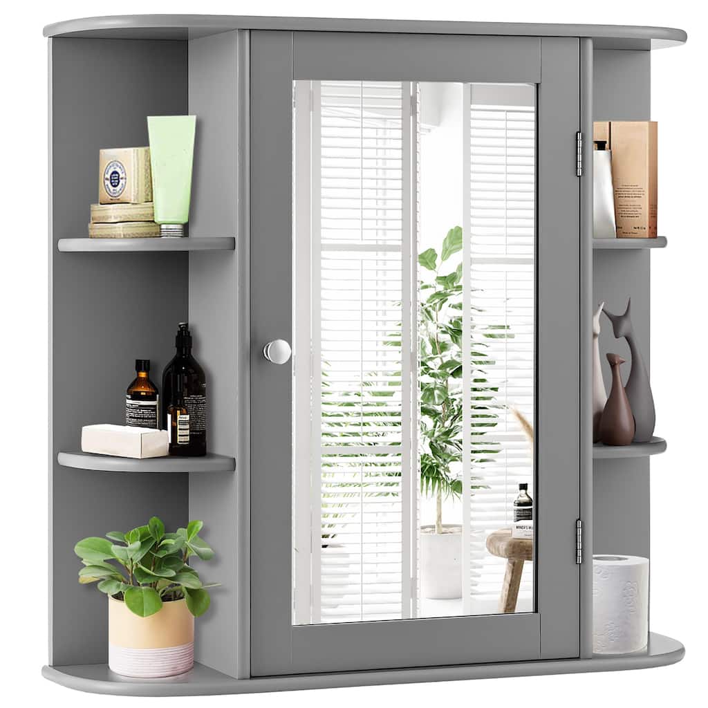Multipurpose Wall Surface Bathroom Storage Cabinet Mirror - See Details