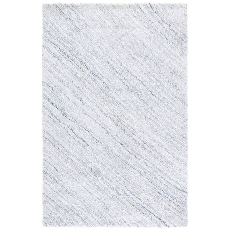 SAFAVIEH Handmade Glory Shag Stergiani Rug - 6' x 9' - Ivory/Light Blue