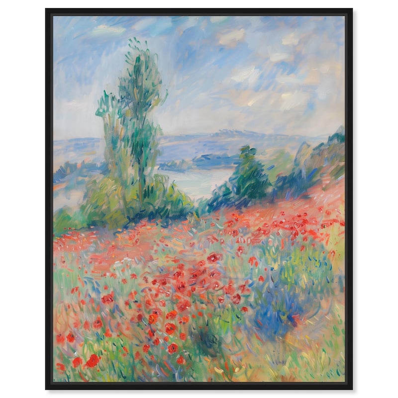 Blanket of Poppies I Canvas by Art Remedy - Black - 16" x 20"