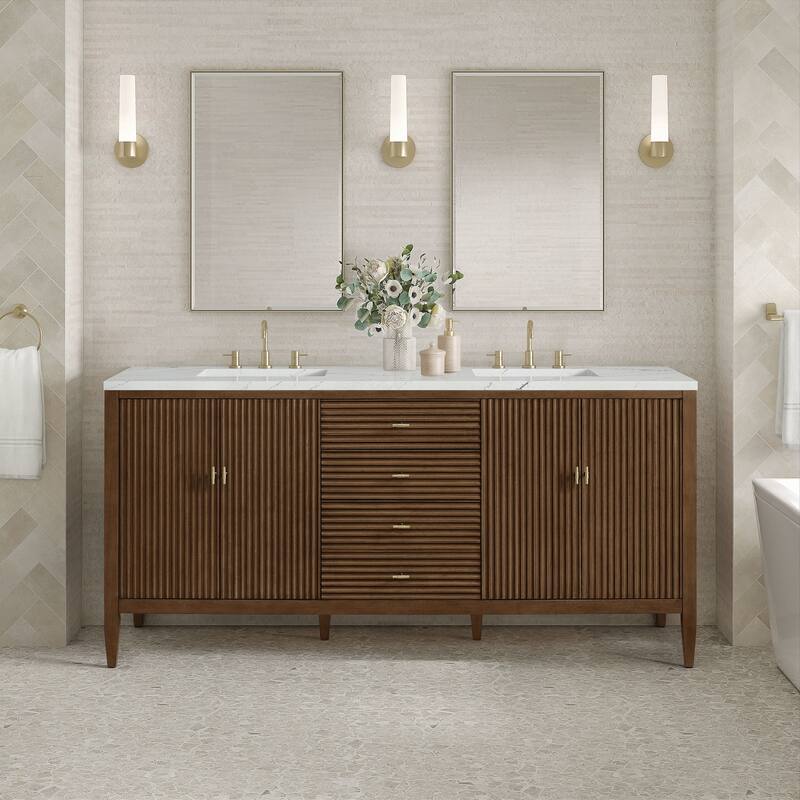 James Martin Vanities 485-V72-FENC Myrrin 72" Free Standing Double