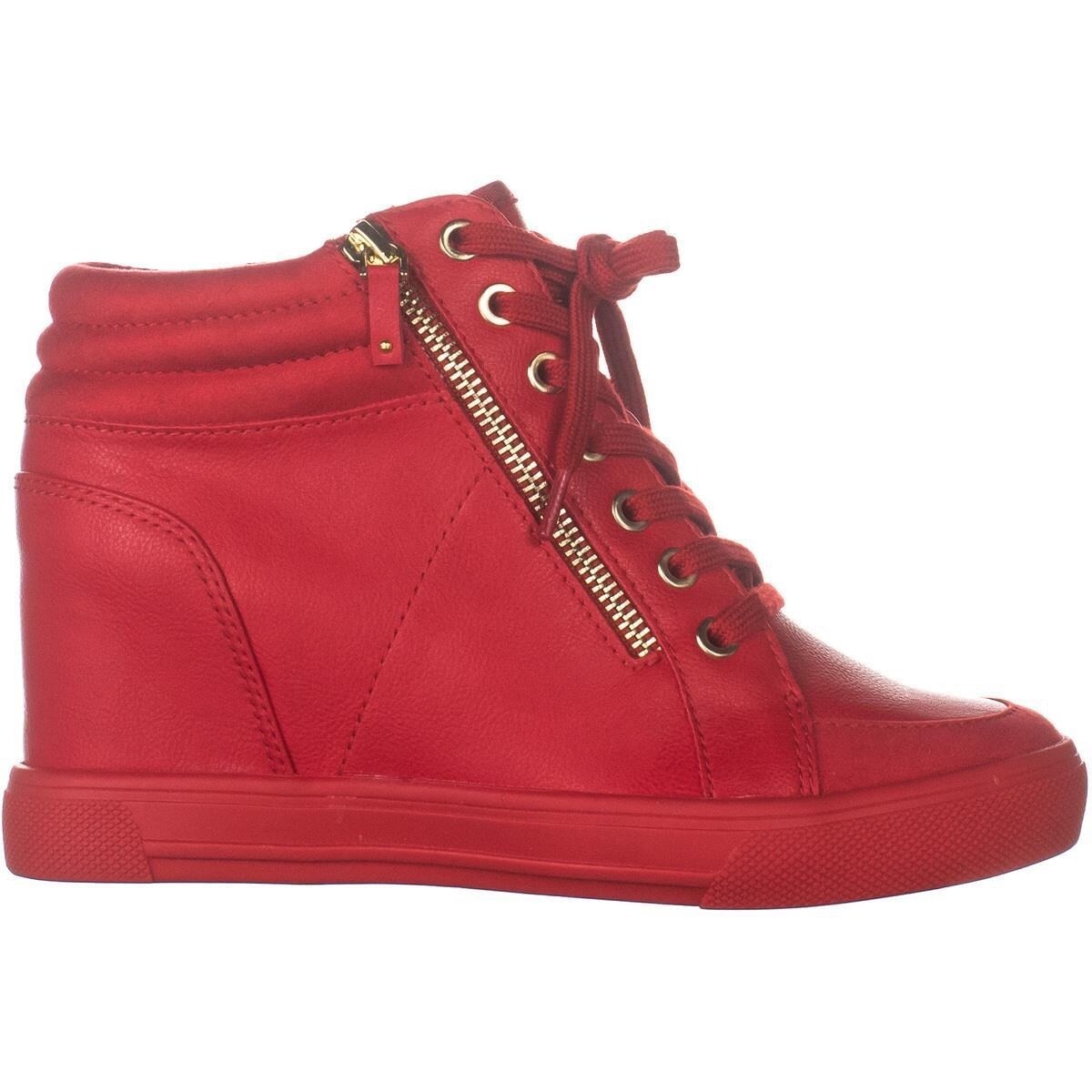 aldo red sneaker wedges