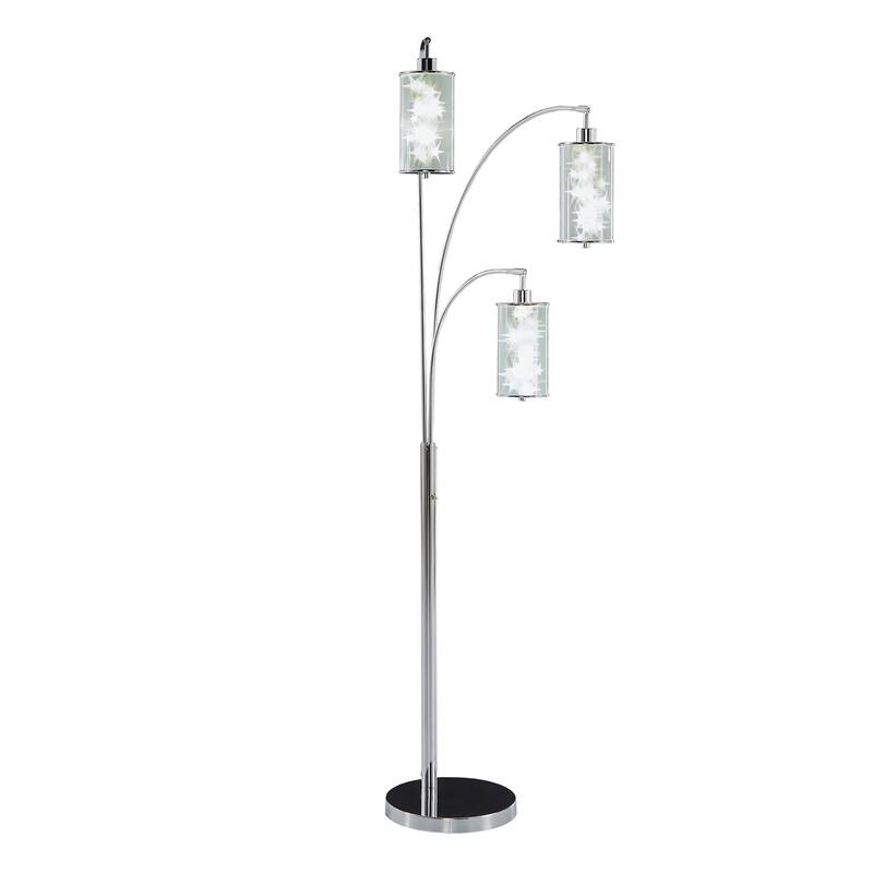 Aries Chrome 3-Light Star Tree Accent Floor Lamp by iNSPIRE Q Bold - Chrome