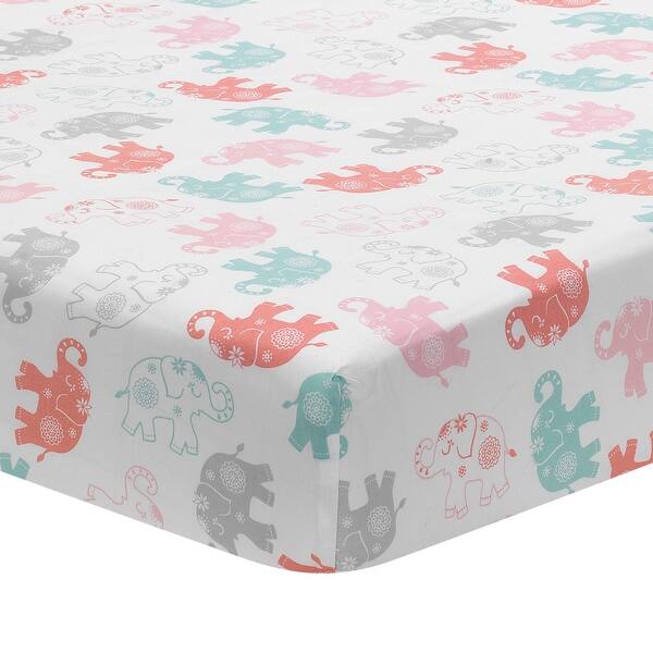 Shop Lambs Ivy Boho Elephant Pink Gray White Nursery 5 Piece