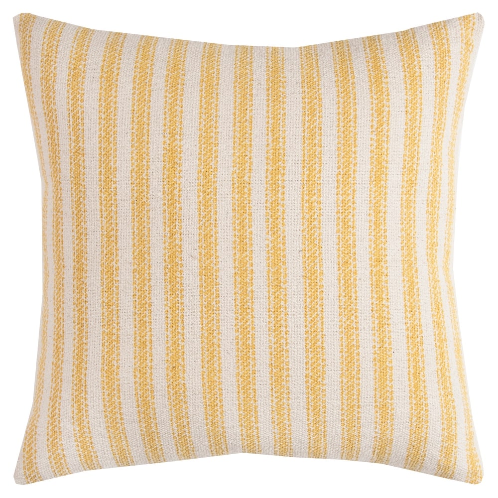 Rizzy Home Ticking Stripe Cotton Canvas Throw Pillow Cover