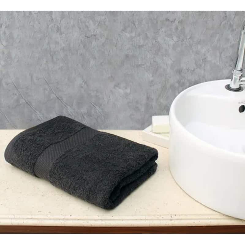 Delara Organic Cotton Feather Touch Hand Towel, Quick Dry, 650 GSM , Pack of 4, 20"X30"