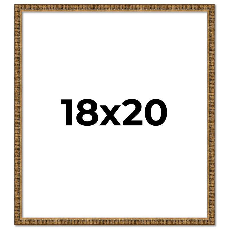 18x20 Frame Gold Picture Frame - Complete Modern Photo Frame Includes