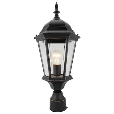 1 Light Outdoor Post Lantern in Imperial Black