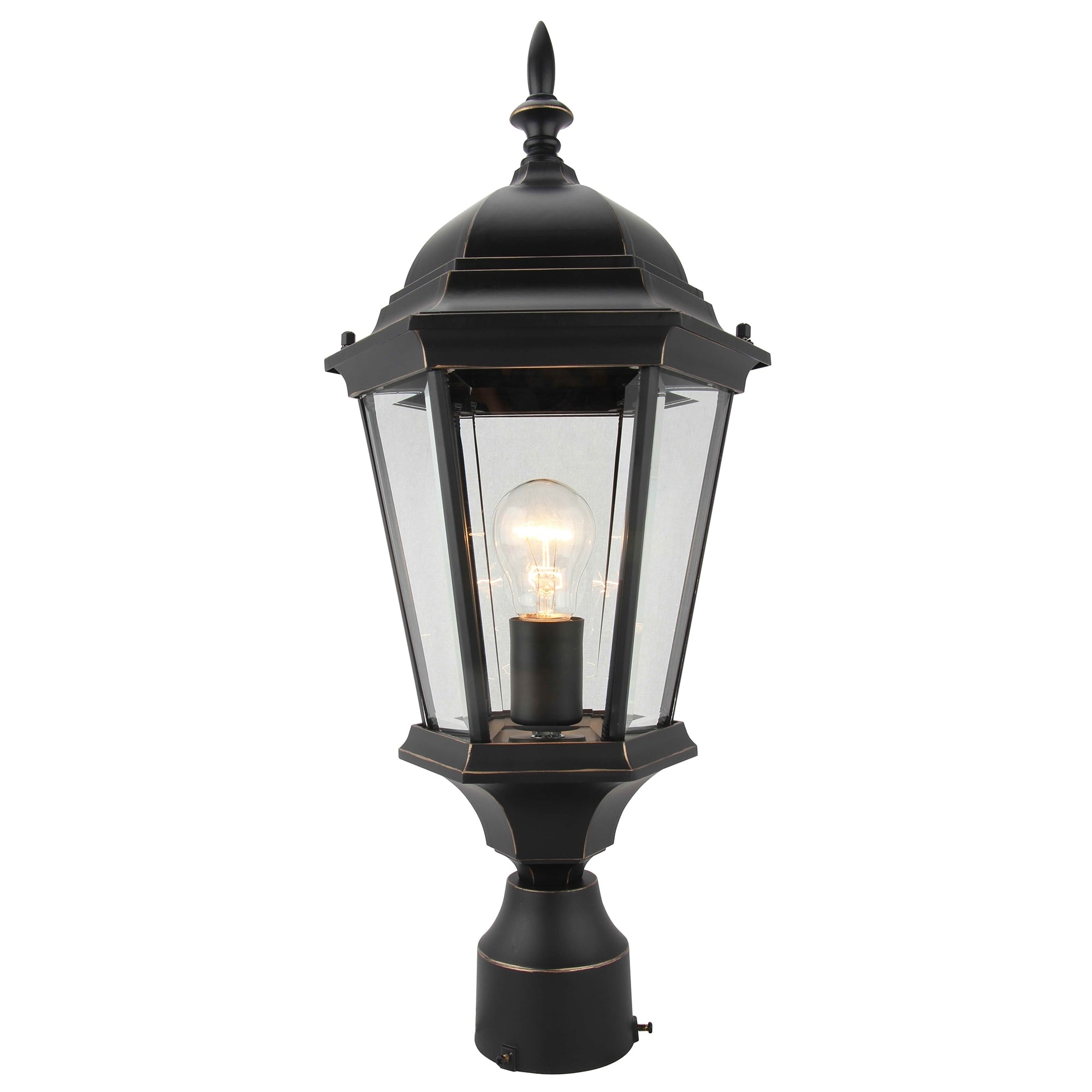 1 Light Outdoor Post Lantern in Imperial Black