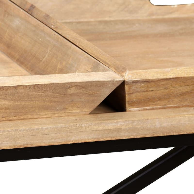 vidaXL Console Table Solid Mango Wood 51.2"x15.7"x31.5"
