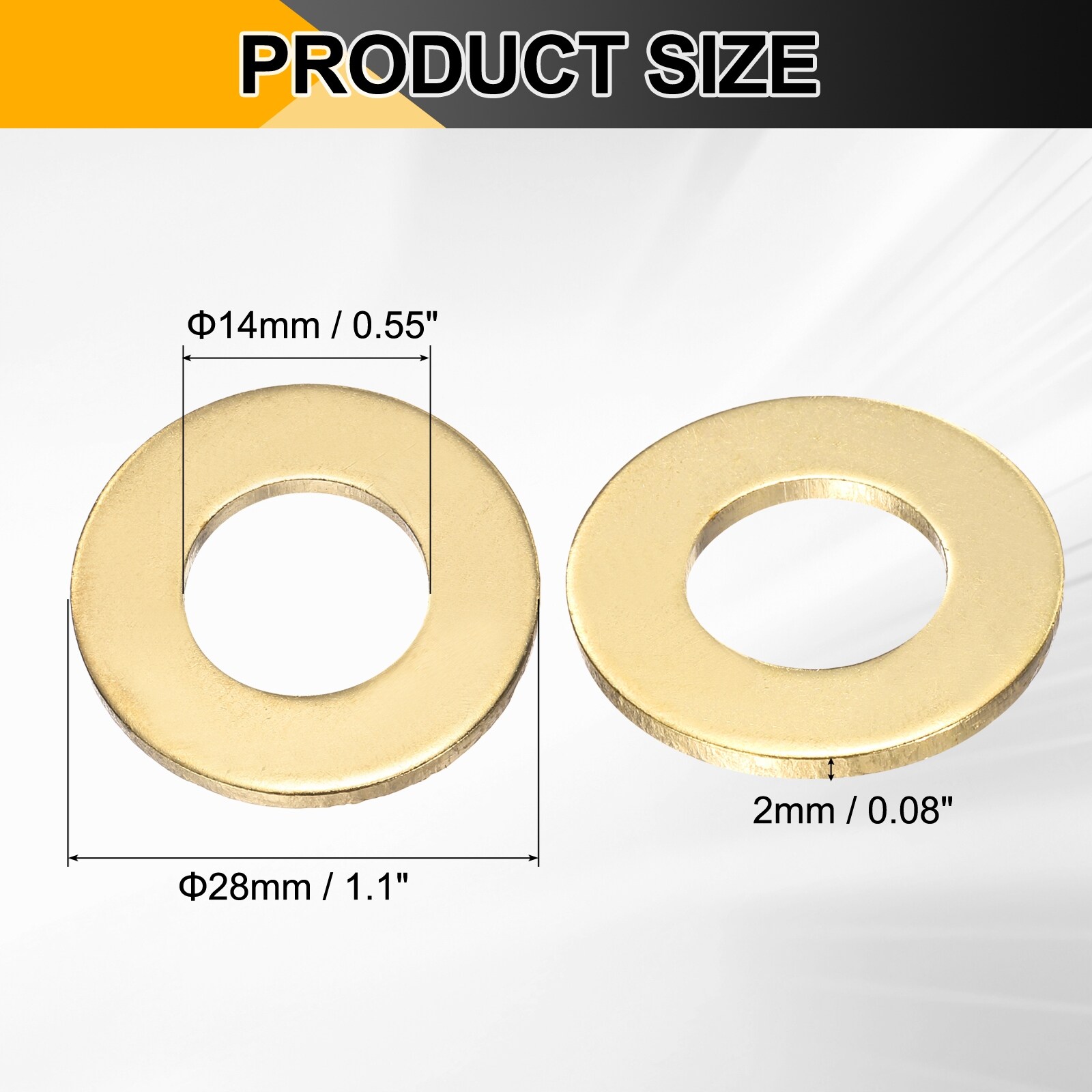 Flat Washer, Brass Sealing Washers for Screws Bolt