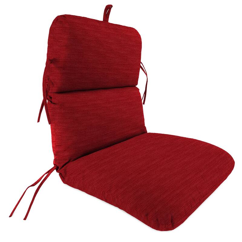 22" x 45" Outdoor Chair Cushion with Ties and Loop - 45'' L x 22'' W x 5'' H - Cherry Red