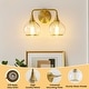 preview thumbnail 56 of 151, Modern Vanity Lights Dimmable Bathroom Light Fixtures with Glass Shade