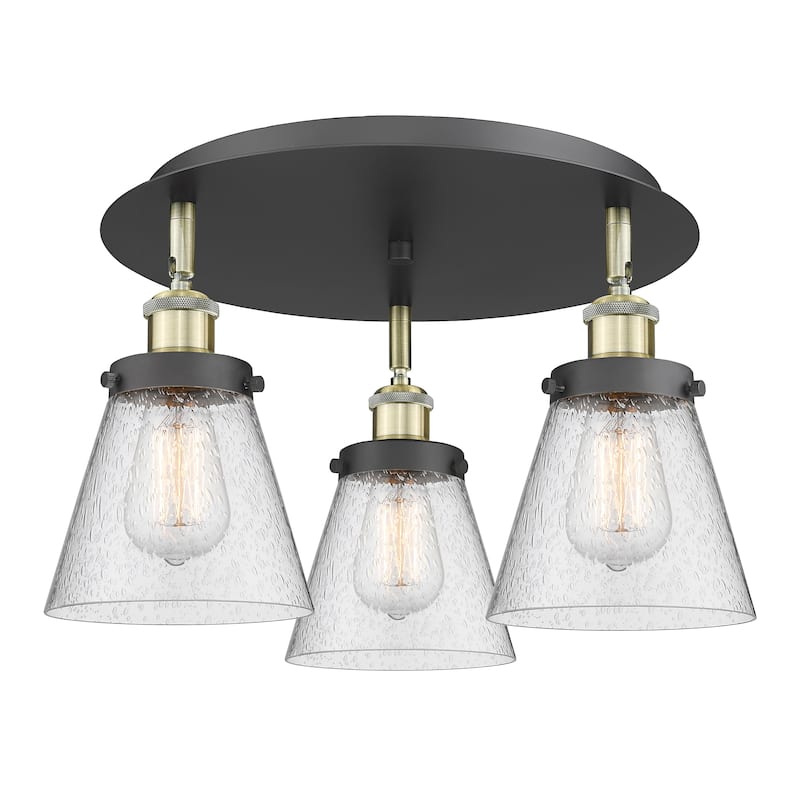 Innovations Lighting Cone - 3 Light 18" Flush Mount