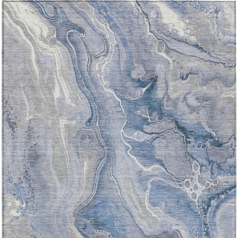 HomeRoots Abstract Modern Rectangle Outdoor Rug