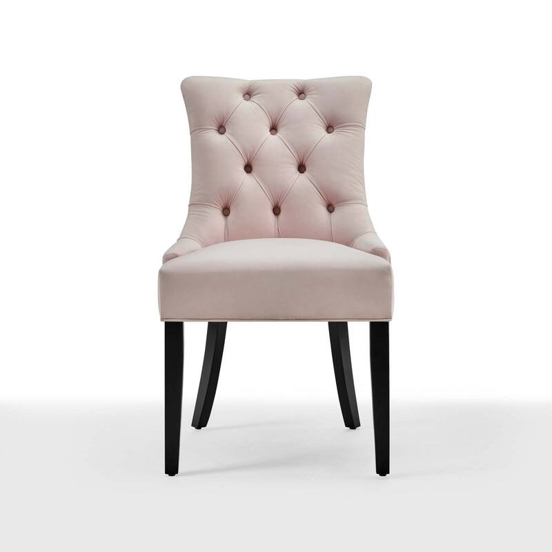 Silver Orchid Kornman Velvet Dining Side Chairs (Set of 2)