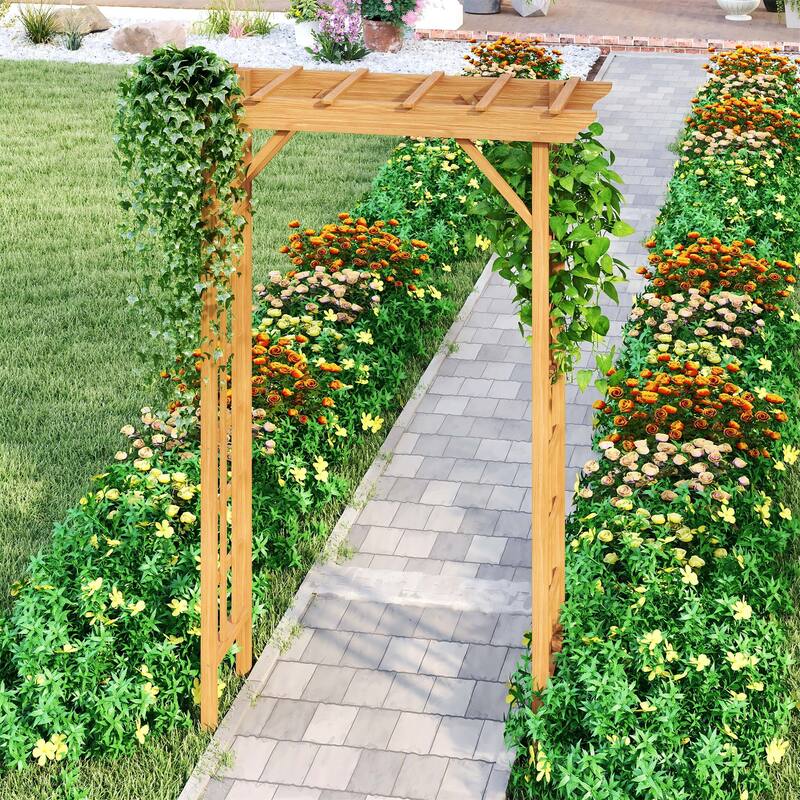 Wood Trellis for Plant Climbing, Wedding Arch, Christmas Decor Pergola