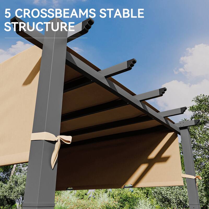 10'x10' Outdoor Retractable Pergola