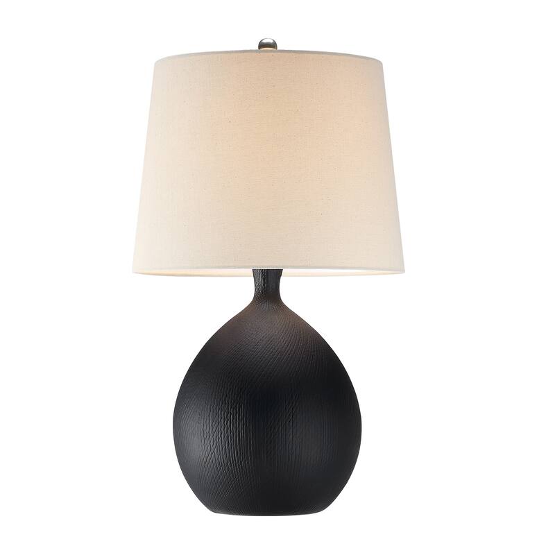 3-Way Ceramic Table Lamp with Hardback Shade - 22 in. H