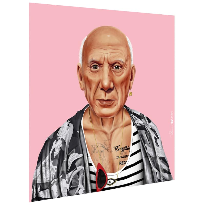 Empire Art Direct Hip Pablo Picasso Printed Tempered Glass Wall Art - Multi-Color