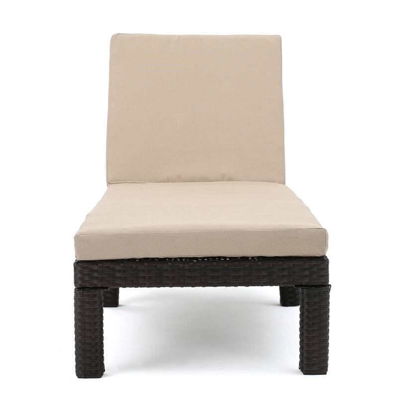 Roomfitters Adjustable Outdoor Wicker Chaise Lounge Chairs with Cushions, Stylish Patio Seating for Sunbathing and Relaxation
