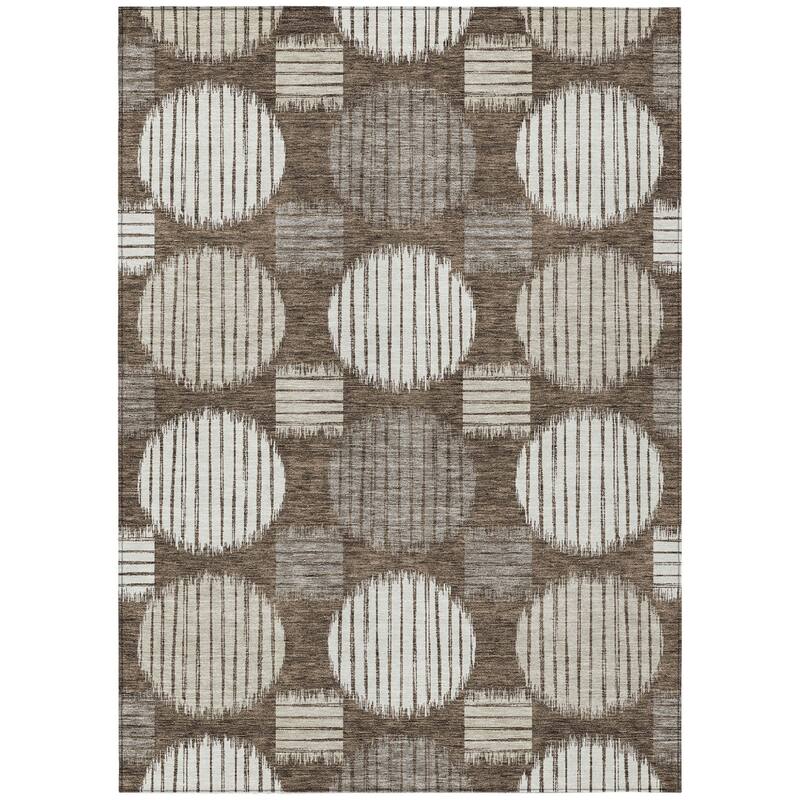 HomeRoots Geometric Transitional Rectangle Outdoor Rug