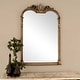 preview thumbnail 3 of 1, Uttermost Jacqueline 28"W Baroque Antiqued Arched Wall Mirror