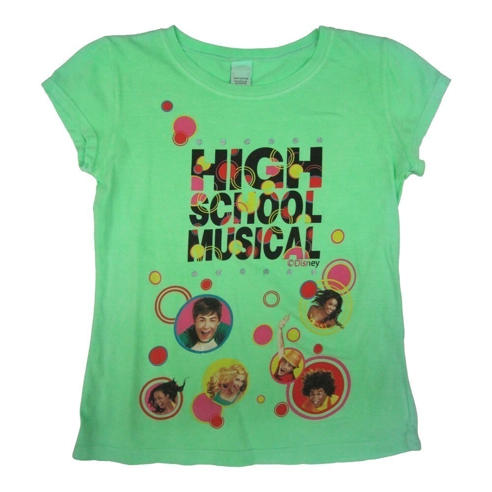 Shop Disney Girls Green High School Musical Bubble Graphics Casual