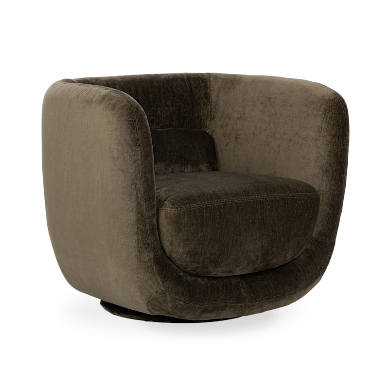 Classic Home Nico Upholstered Fabric Swivel Accent Chair