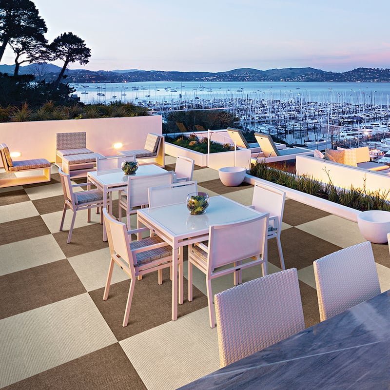 Foss Floors Edge 24"x24" Peel and Stick Indoor/Outdoor Carpet Tiles 15/Box