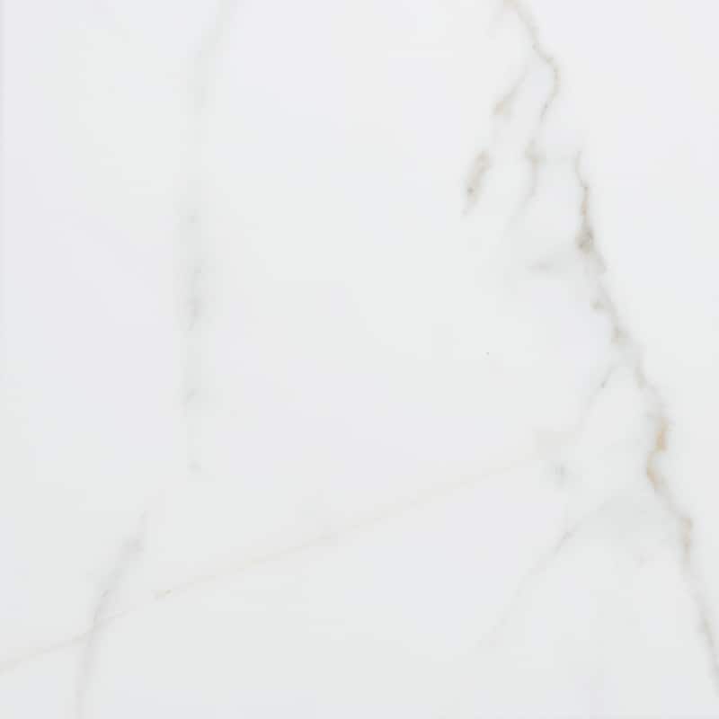 Chronos 13x13 White/ Gold Matte Marble Look Porcelain Tile - Floor, Wall