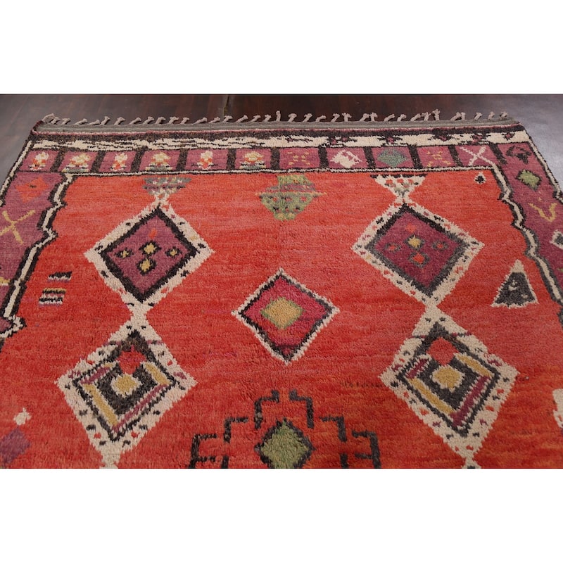 Tribal Oriental Moroccan Dining Room Area Rug Wool Hand-knotted Carpet - 8'0" x 11'0"